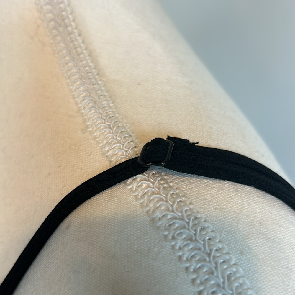 Citrine: Tiered Black and White Spaghetti Strap A Line Dress, Size 8 - Picture 9 of 15